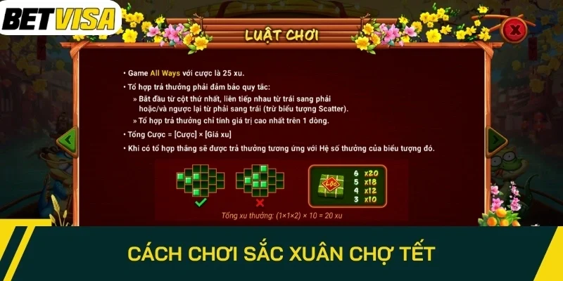 Cách chơi Sắc Xuân Chợ Tết