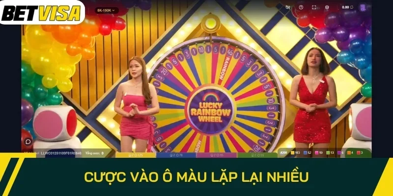 Cược vào ô màu lặp lại nhiều