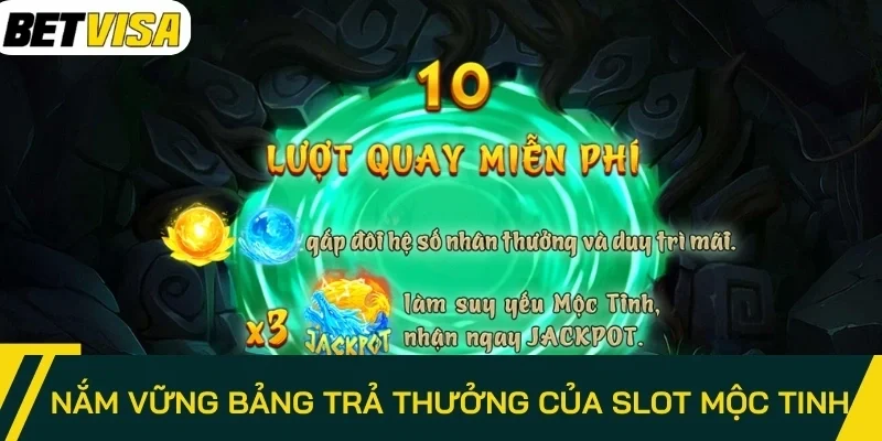 Nắm vững bảng trả thưởng của slot Mộc Tinh