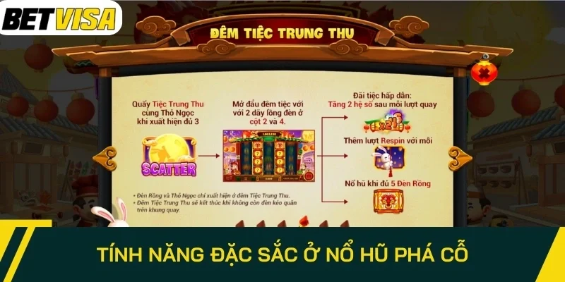 Tính năng đặc sắc ở nổ hũ Phá Cỗ
